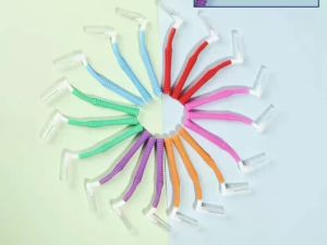 20pcs L Shape 0.6-1.2mm Interdental Brush With Box Orthodontic Dental Tool Teeth Cleaning Toothpick Oral Hygiene Dental Flosser