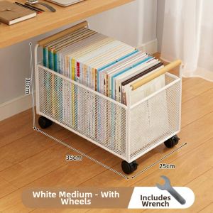MINGZHIYIFAN | Book Storage Organizer Mobile Rack