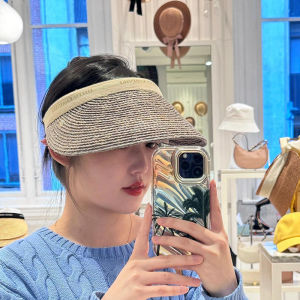 Helen Kaminski Womens Straw Hat Summer Sun Protection UV Blocking Empty Top Large Brim Casual Style Travel Cap Handwoven