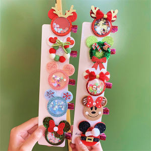 เครื่องประดับผมสไตล์เจ้าหญิงสำหรับเด็กผู้หญิง คริสต์มาส ปีใหม่ ลายมุก เครื่องประดับผมแบบหัวเข็มขัดสำหรับเด็ก