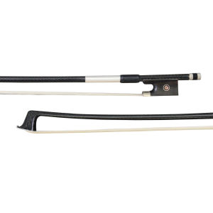 Premium Balanced Lightweight Grid Texture Black Carbon Fiber Violin Bow Full Size 4/4