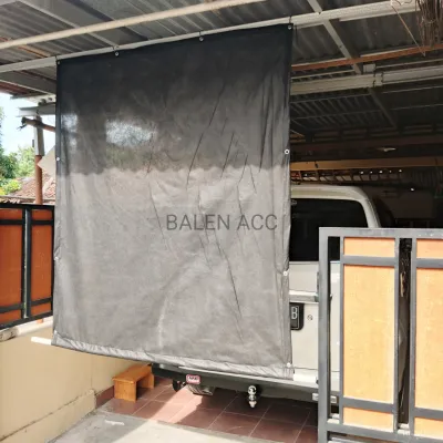 Tirai Krey Per meter Outdoor Bisa Digulung Anti Air Panas Hujan Fungsi Seperti Bambu Gulung Paranet Plastik Pvc