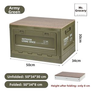 Outdoor Foldable Thicker Wood Top Storage Box