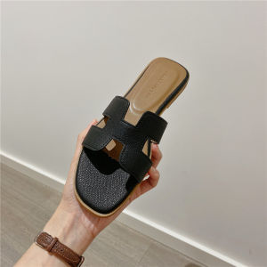 Fairy Style Womens Slippers Summer Outdoor Wear Flat Bottom Beach Shoes Korean Version Single Strap Fashionable And Versatile