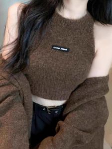 Chic Lazy Style Long Sweater Jacket Womens Autumn Winter Soft Cozy Two-Piece Set Spicy Girl Loose Fit Knitted Cardigan