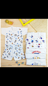 Infant and Toddler Baby Boy T-Shirt and Shorts Terno (3 Pairs / 6 Pieces) - 100% Cotton Daily Wear for 0-3 Years Old