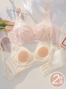 Wireless Lace Bra Ultra-Thin Cup Rabbit Ear Design for Flattering Bust Summer Underwear Breathable Nylon Fabric Adjustable Straps