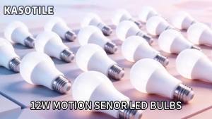 Kasotile Dusk to Dawn Light Bulbs 9W 12W Auto On Off Lamp Bulb Cold Warm White Motion Sensor Bulb for Garage Stairs Porch