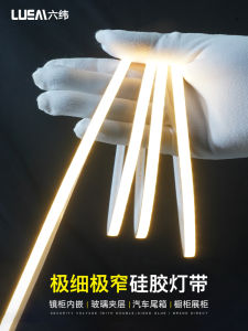 Extremely Narrow Ultra-Fine Silicone Light Strip Flexible Light Bar Low Voltage 24V Linear Light Embedded Lamp Slot Outdoor outside Waterproof