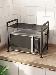 ชุด OKK ยืดหดได้ ชั้นวางเหนือ 2 ชั้น ชั้นวางเตา ชั้นวางมากขนาด ชั้นวางเหนือ ชั้นวางไมโครเวฟ ชั้นวางห้องครัว