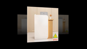 Bàn thu ngân bàn lễ tân bàn tính tiền bằng gỗ MDF QTT517 - NỘI THẤT LẮP RÁP VIENDONGADV