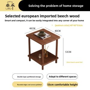 Small Side Table Bedroom Wood Shelf Simple Design Home Use Wooden Nightstand Alternative Space Saving Narrow Gap Cabinet