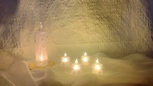Homehub Crystal Candle Light Transparent Shell Desk Electronic Night Lamp Party Holiday Home Decor