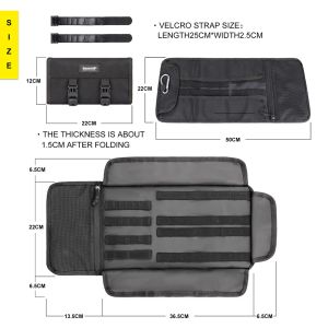 Rhinowalk | Rhinowalk Motorcycle Tool Roll Bag Portable Motor Saddlebags Side Tool Storage Bag Pouch Outdoor Travel Repair Working Tool