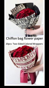 20PCS Luxury Bouquet Wrapping Paper Double-Sided Color Romantic Wrapping Paper Bouquet Wrapper