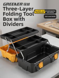 Industrial Grade Portable Folding Tool Box with Large Capacity
