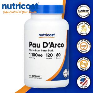 Nutricost Pau DArco Made from Inner Bark 1100mg 120 Capsules 60 Servings Dietary Supplement