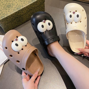 2024 Hole Shoes Womens Indoor and Outdoor Soft Bottom Beach Cartoon Cyber Celebrity Students Summer New Arrival Couples Sandals Womens
