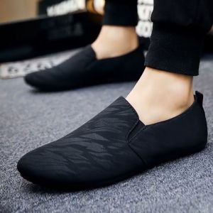 Toseyog 001 Sepatu Pria Slip On Casual Highland Kanvas Pantofel Kerja Teddie Shoes