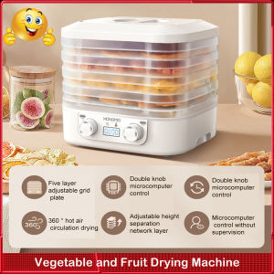 5 ชั้น เครื่องอบเนื้อสัตว์เลี้ยงผลไม้อัตโนมัติ ครัวเรือนไดเร็ว ผลไม้อบแห้ง ผักขนาดเล็ก