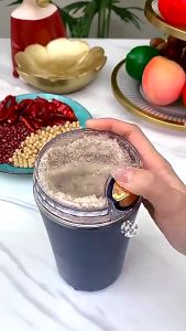 Ready Stock 300W Portable Electric Grinder 304 Stainless Steel Strong Power Powder Machine For Beans Nuts Seeds Grain Crushing Food Processor Blender With Malaysia 2-Pin Plug 磨粉机