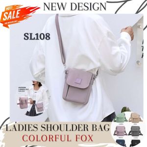 COLORFUL FOX - TAS SELEMPANG MINI WANITA SLING BAG KECIL CEWEK NILON ANTI AIR KOREAN NYLON WATERPROOF MURAH IMPORT - SL108