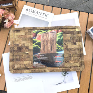 Square & round Chockmen Teak Wood Cutting Board Anti-Mold Vegetable Chopping Meat Grinding Non-Slip Kitchen Cooking Tool