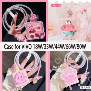 OPPO เคส Oppo เครื่องป้องกันที่ชาร์จ33W Reno 7z 67W Reno 10 Pro ชุดสาวน่ารักสีชมพู5ชิ้นสำหรับ Oppo 65W Rena 5 5G เคสชาร์จไวแบบนิ่มเคสโทรศัพท์ Android Type-C 18W/33W/80W/100W