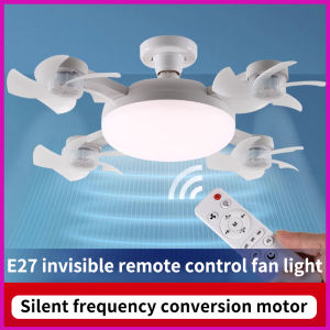 Ceiling Fan With Light Remote Dimming Silent E27 Creative Drone Ceiling Lamp Home Deco Bedroom Study Dining Living Room Fan Lamp
