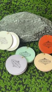 COCOWINNIE PU Leather Pocket Mirror - Small Round Compact Mirror Cute & Portable