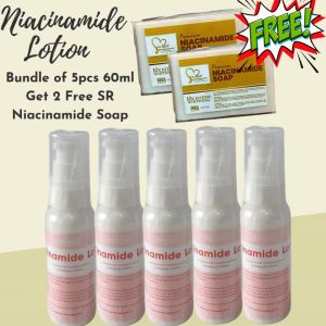 5pcs Niacinamide Lotion Bundle Get 2 Free SR Niacinamide Soap
