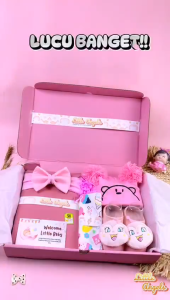 Hampers Bayi Perempuan Premium Setelan Jumper 5in1 Free Box / Kado Bayi lahir