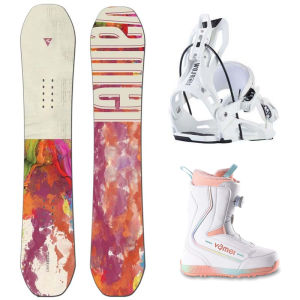 Vamei Snowboard Veneer Suit Mens and Womens All-around Board Flat Flower Board Full Set Flow Quick-Wear Holder Snowshoes