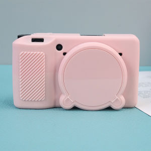 Pink Protective Silicone Case for Ricoh GR3 Camera Simple Storage Bag Durable Shockproof Cover Compatible with GRIII GR3X