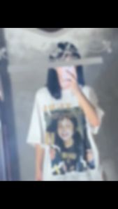 Korean Retro Girls Print Oversized Tee Loose Men & Women Plus Size Couple Short-sleeved T-shirt Tops