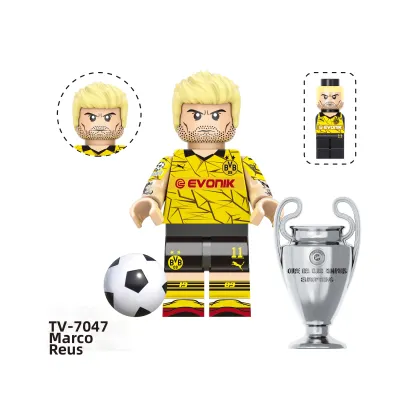 Football Stars Lewandowski Haaland Ronaldo Messi Childrens Building Block Toy
