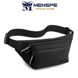 MENSPE กระเป๋ากระเป๋าสะพายไหล่ความจุมากกระเป๋าคาดเอวกระเป๋าคาดหน้าอกสำหรับผู้ชายกระเป๋าสะพายข้างสะพายไหล่เข็มขัดสะโพกทนต่อการสึกหรอกระเป๋าข้างกระเป๋าคาดหน้าอกสำหรับผู้ชายพร้อมช่องเสียบหูฟัง