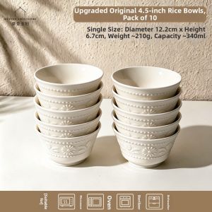 MODERN SWEETHOME | Underglaze Colored Elegant Relief Bowls