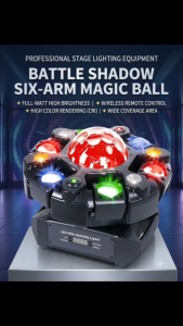 120W LED Moving Head Light DMX512 Disco Stage Lights 360° Rotating RGBW Laser Strobe Effect Light