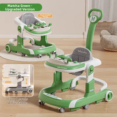 Beige | Anti-O Legs Anti-Tip Foldable Baby Walker