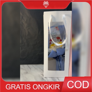 Buket Bunga Mini Kado Hari Guru Nasional - Hampers Guru + Paper Bag - Hadiah Teachers Day HTD002