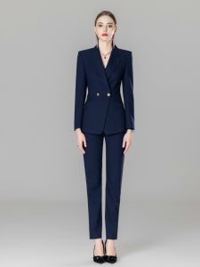 Elegant Royal Blue Womens Suit Set Professional Lawyer Workwear Fashionable Office Atmosphere High-End Ensemble DMYP Brand