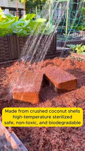 Monet Garden  Coconut bricks coconut soil low salt climbing pet bedding material balcony planting nutrient soil