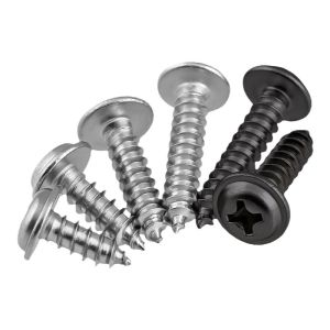 BAIRUITE | Nickel Plated Cross Head Washer Self-Tapping Pan Head Screw Black M1.2M3-M5