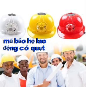 mũ bảo hộ lao động ngoài trời có quạt làm mát tự động sự dụng năng lượng mặt trời hàng loại tốt