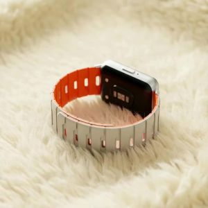 Soft Silicone Strap for Samsung Galaxy Watch Fit3 Sport Magnetic Band for Galaxy Watch Fit3 Two-tone Wristband Replacement Parts