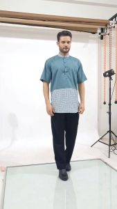 Baju Koko Lengan Pendek Motif Batik Dalah Bahan Toyobo