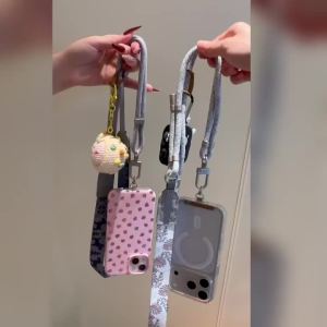120Cm Premium Wide Phone Lanyard Print Durable Drop-Resistant Adjustable Crossbody Cellphone Lanyards Straps