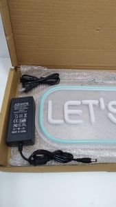 ป้ายไฟ LET S PARTY พื้นใส ป้ายไฟหน้าร้าน ป้ายไฟ Led ป้ายไฟนีออน ประหยัดไฟ ใช้ปลั๊กไฟ บ้าน เพิ่มเอกลักษณ์สีสัน สวยงาม