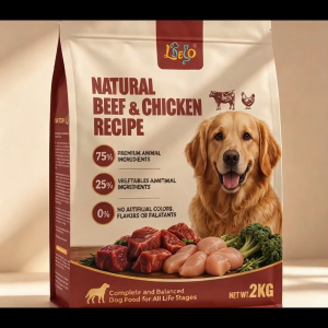 LDECO Premium Dry Dog Food Beef & Chicken 2KG High Protein | Digestive Health Immune Support | All Breeds SG Ready Stock